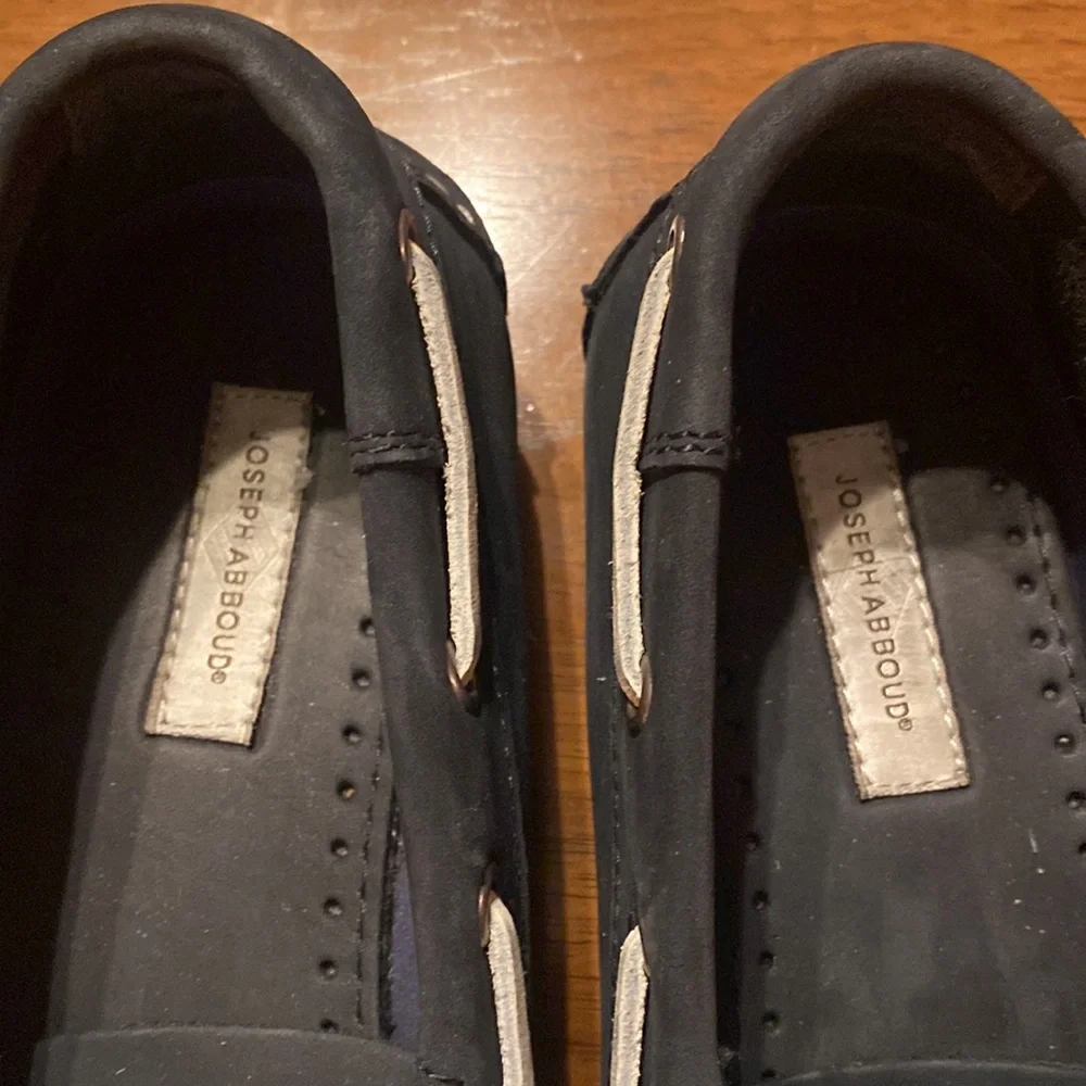 Joseph Abboud. Boat shoes. Navy blue and white. Size 11.